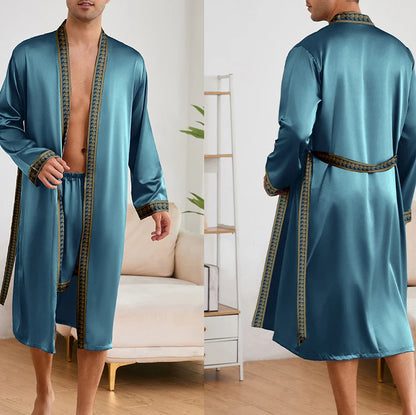 Peignoir Satin oriental Polyester Homme