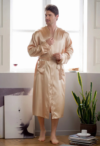 Peignoir Soie Glacée Polyester Homme