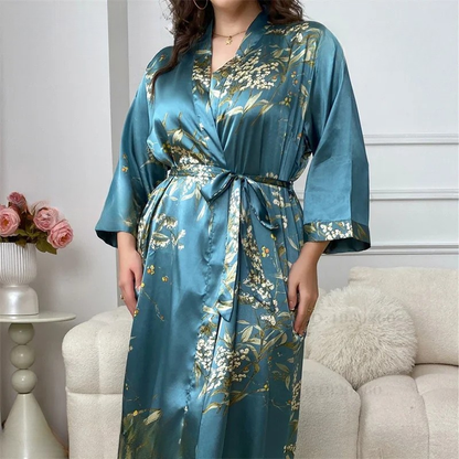 Peignoir Femme Soie glacée petite et grande taille