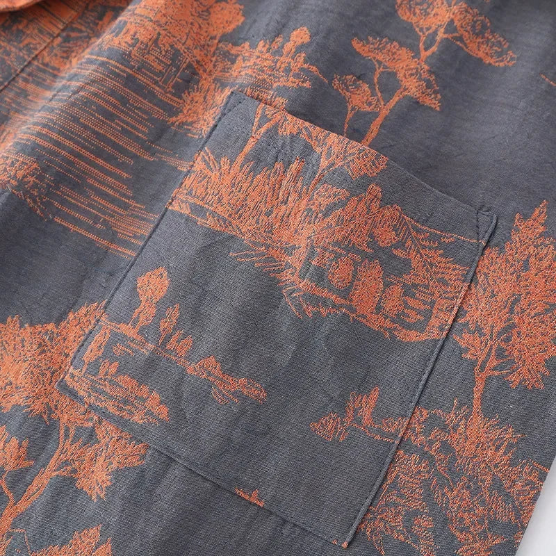 Peignoir coton imprimé unisexe 2