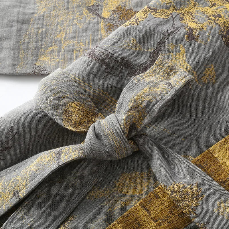 Peignoir coton imprimé unisexe