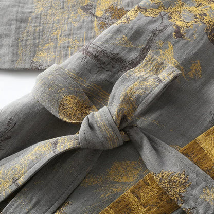 Peignoir coton imprimé unisexe