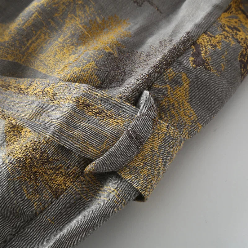 Peignoir coton imprimé unisexe