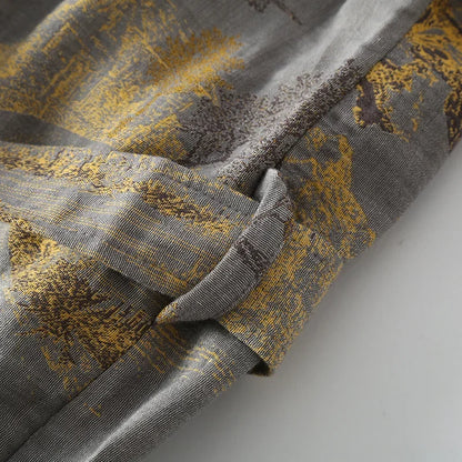 Peignoir coton imprimé unisexe