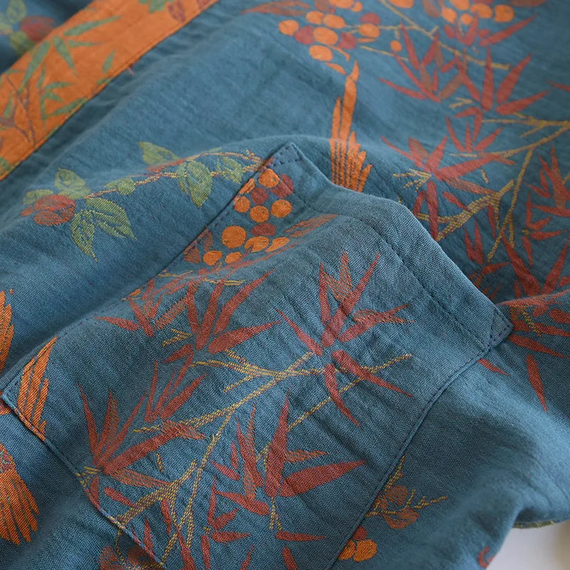 Peignoir coton tissage Jacquard Printemps unisexe