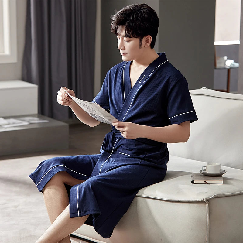 Peignoir Homme Coton/Polyester Léger