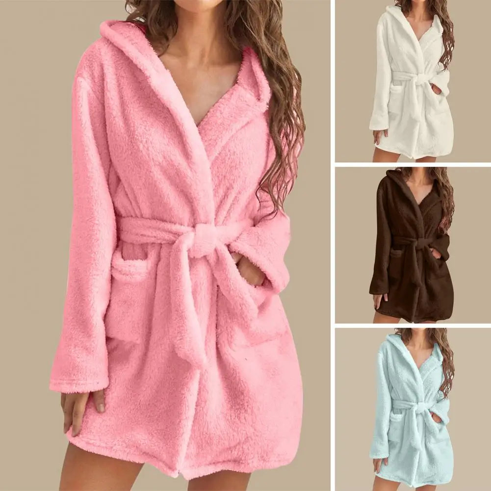 Peignoir court Flanelle Femme