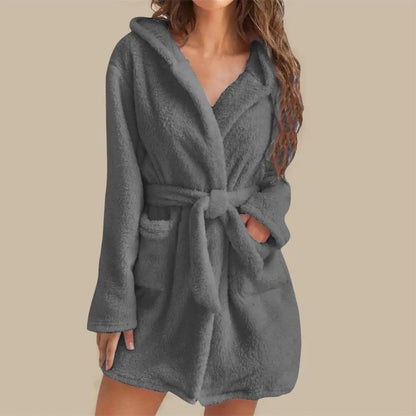 Peignoir court Flanelle Femme