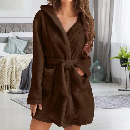 Peignoir court Flanelle Femme