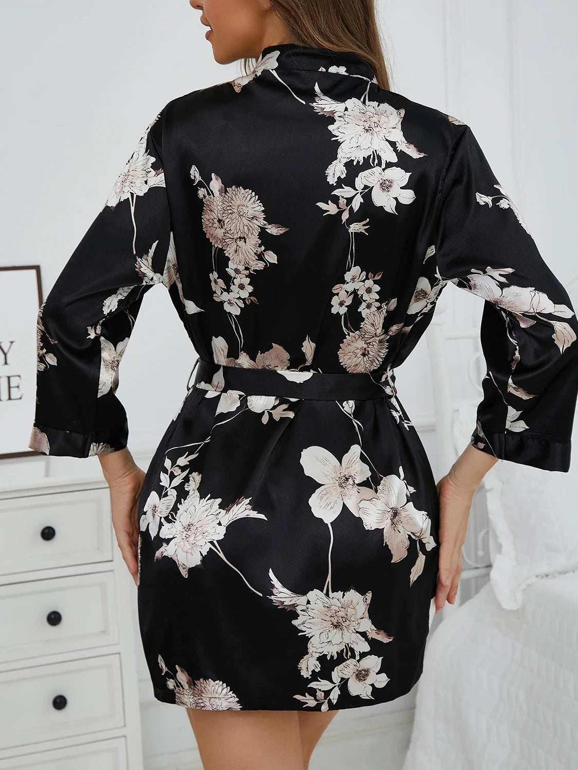 Peignoir court sexy polyester Femme