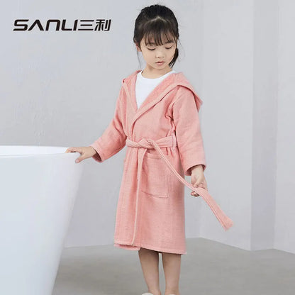 Peignoir de Bain Coton Capuche Souris Enfant