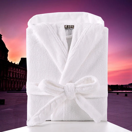 Peignoir de Bain Coton Éponge Capuche Unisexe