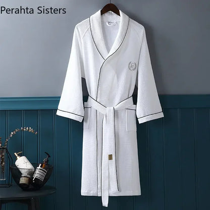 Peignoir de Bain Coton Gaufré Premium Unisexe