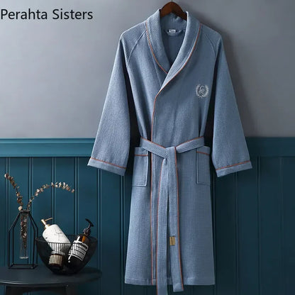 Peignoir de Bain Coton Gaufré Premium Unisexe