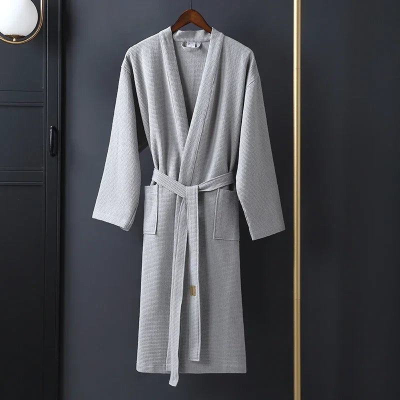 Peignoir de Bain Coton Gaufré Premium Unisexe