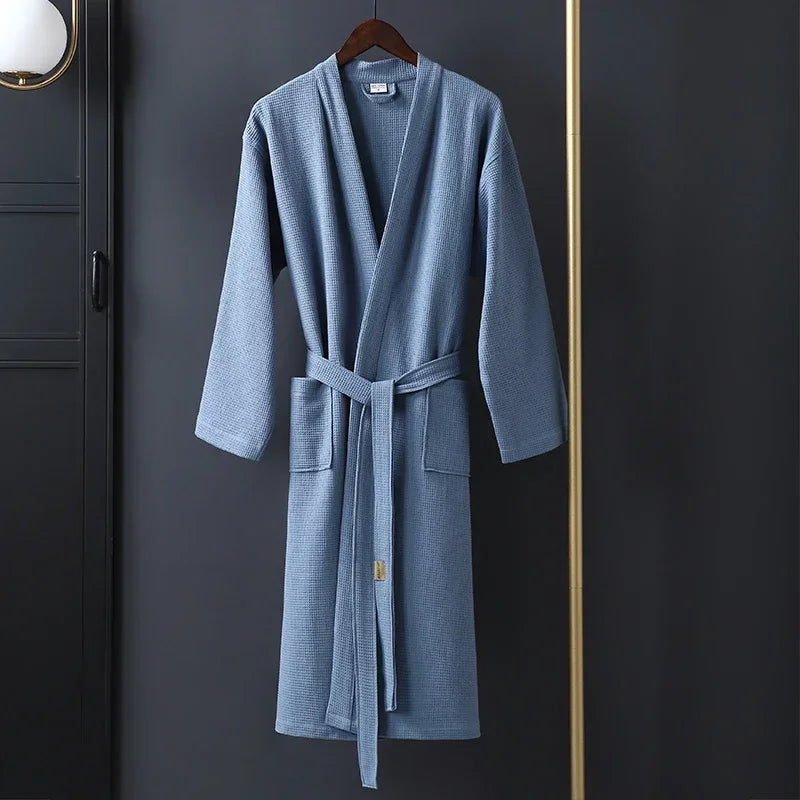 Peignoir de Bain Coton Gaufré Premium Unisexe