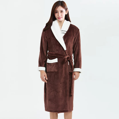 Peignoir de Bain Femme Flanelle/Polaire Hiver