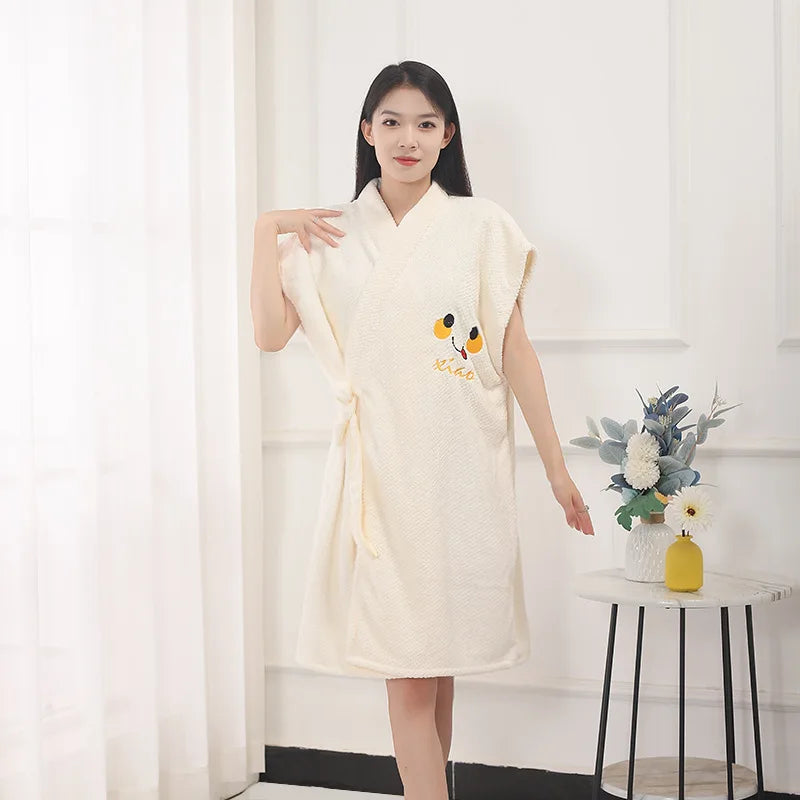 Peignoir de Bain Velours Absorbant Femme