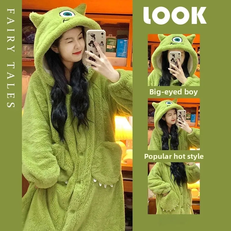 Peignoir de Bain oeil Cyclope Polaire Femme