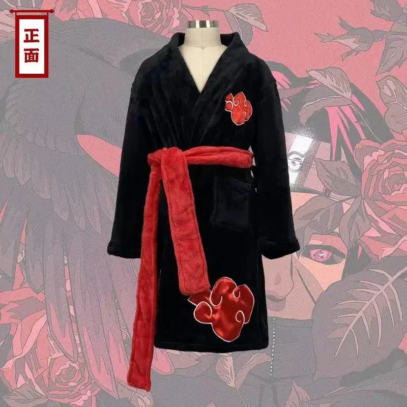 Peignoir de bain Akatsuki Itachi Uchiha en Flanelle