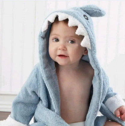 Peignoir de bain animaux pour Bébé en Flanelle de Coton Premium