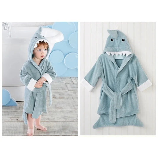 Peignoir de bain animaux pour Bébé en Flanelle de Coton Premium