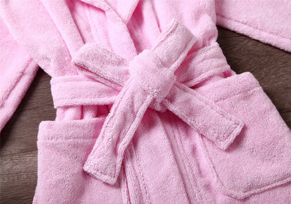 Peignoir de bain coton éponge pour enfants