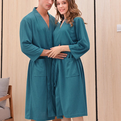 Peignoir de bain coton gaufré Homme et Femme