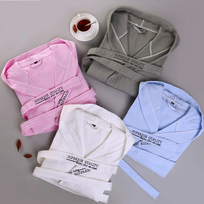 Peignoir de bain coton gaufré Unisexe