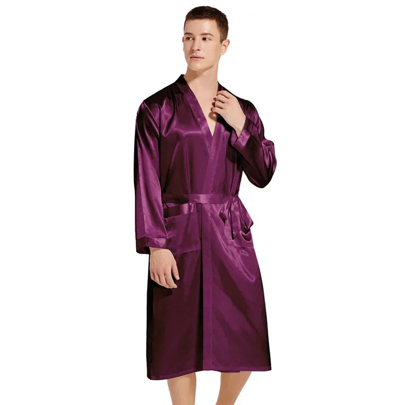 Peignoir de salon Satin Polyester/Rayon Homme