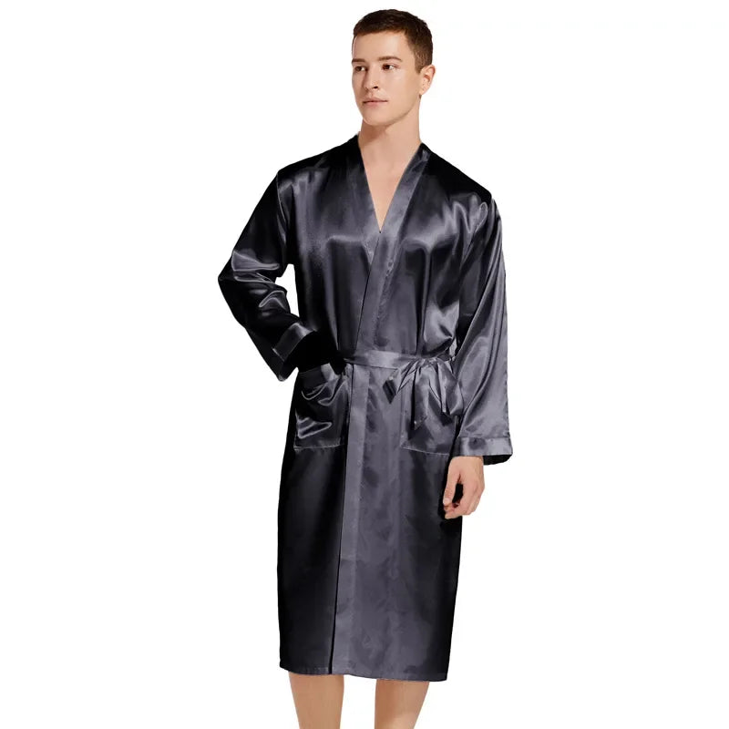 Peignoir de salon Satin Polyester/Rayon Homme