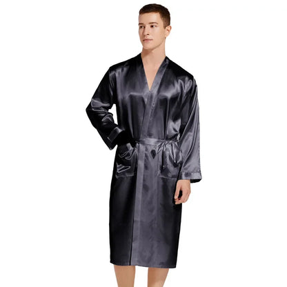Peignoir de salon Satin Polyester/Rayon Homme