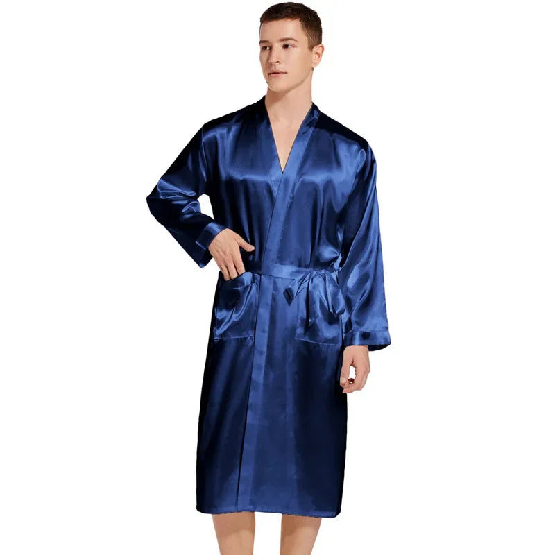 Peignoir de salon Satin Polyester/Rayon Homme