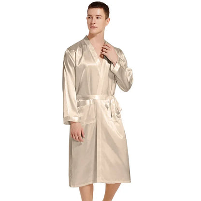 Peignoir de salon Satin Polyester/Rayon Homme