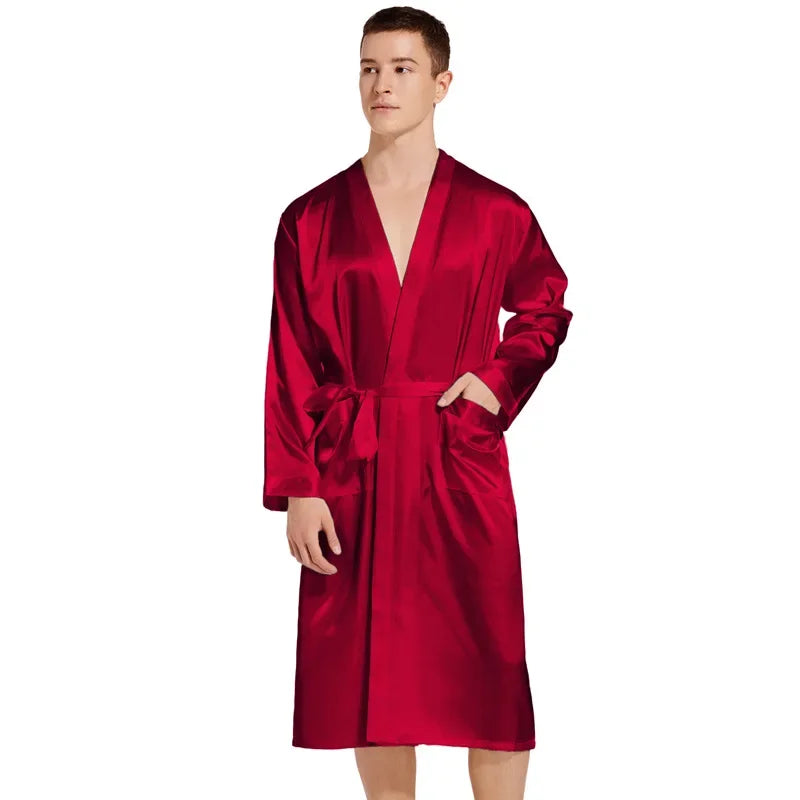 Peignoir de salon Satin Polyester/Rayon Homme