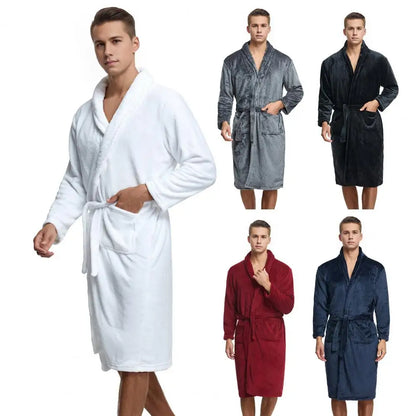 Peignoir flanelle homme poche frontale polyester