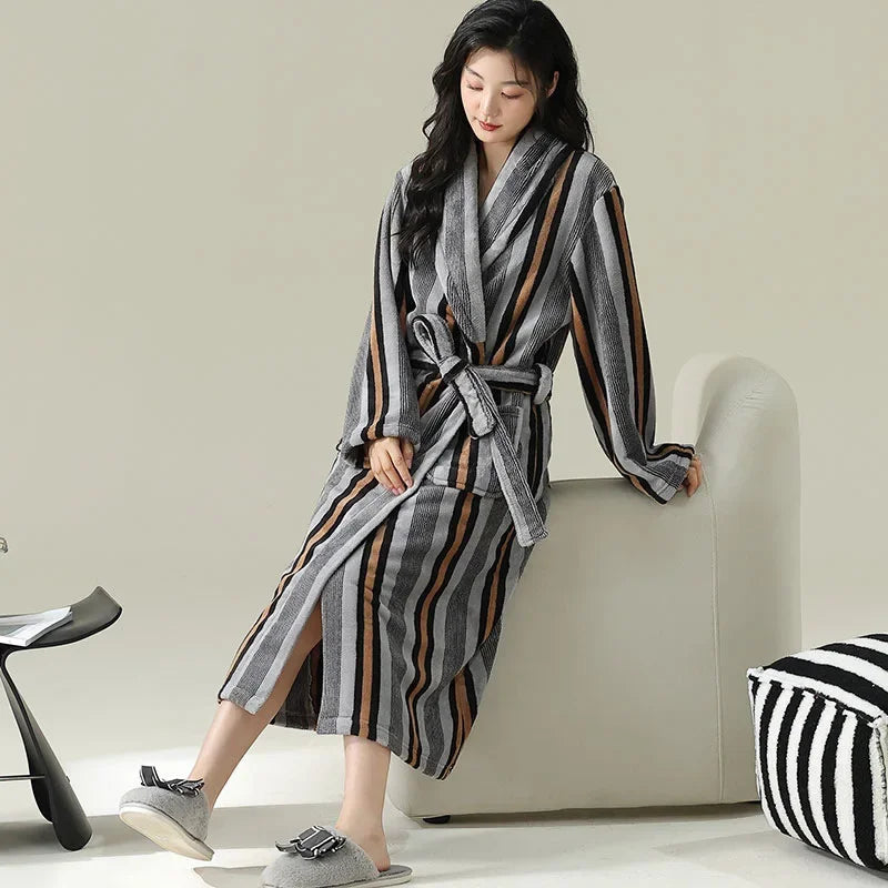 Peignoir flanelle polyester femme