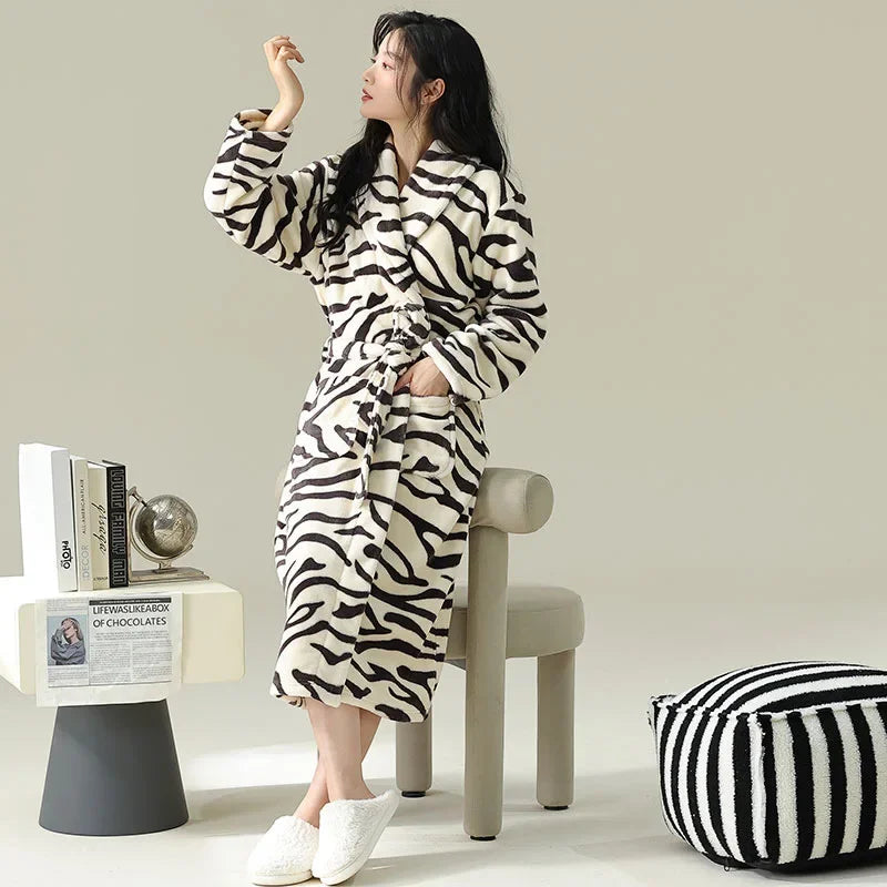 Peignoir flanelle polyester femme