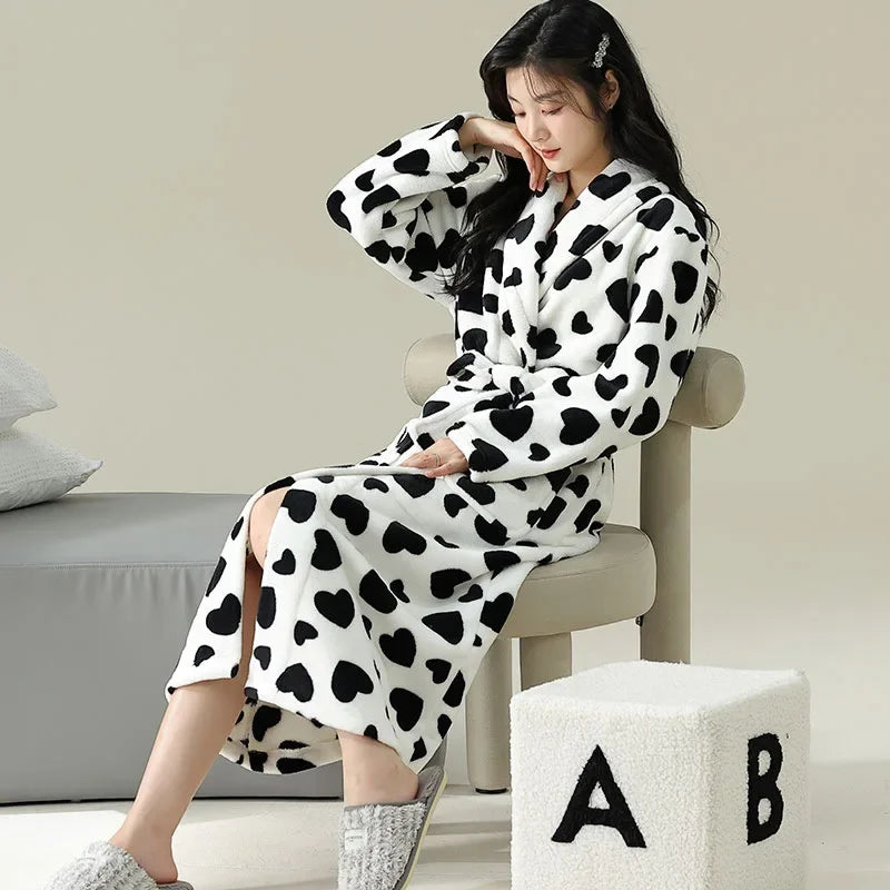 Peignoir flanelle polyester femme