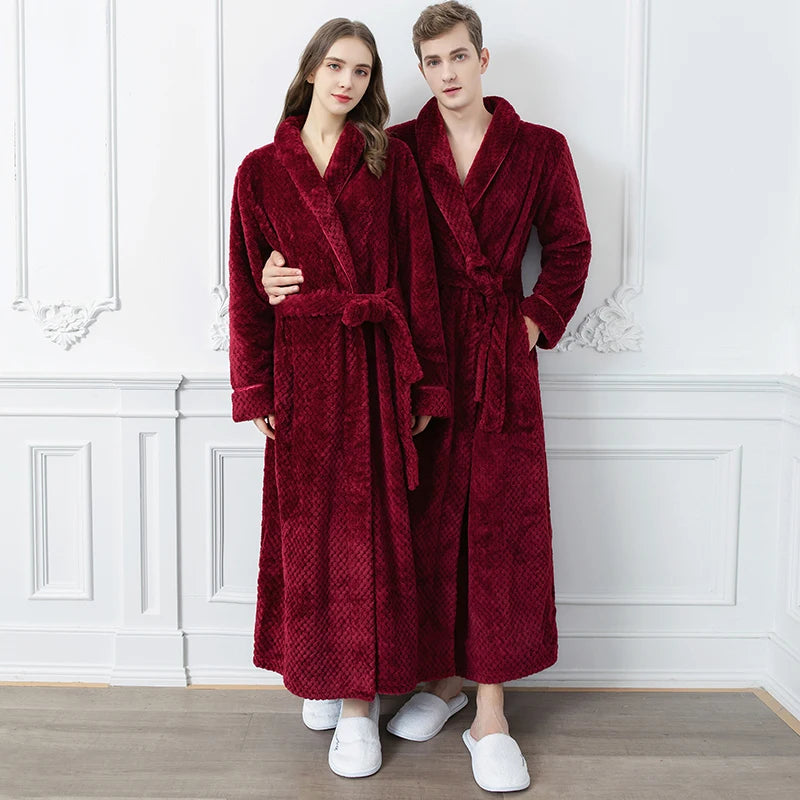 Peignoir flanelle style Jacquard homme et femme
