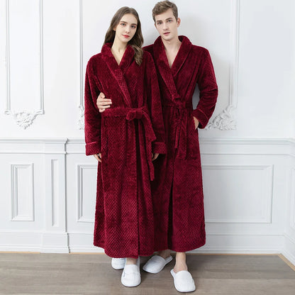Peignoir flanelle style Jacquard homme et femme