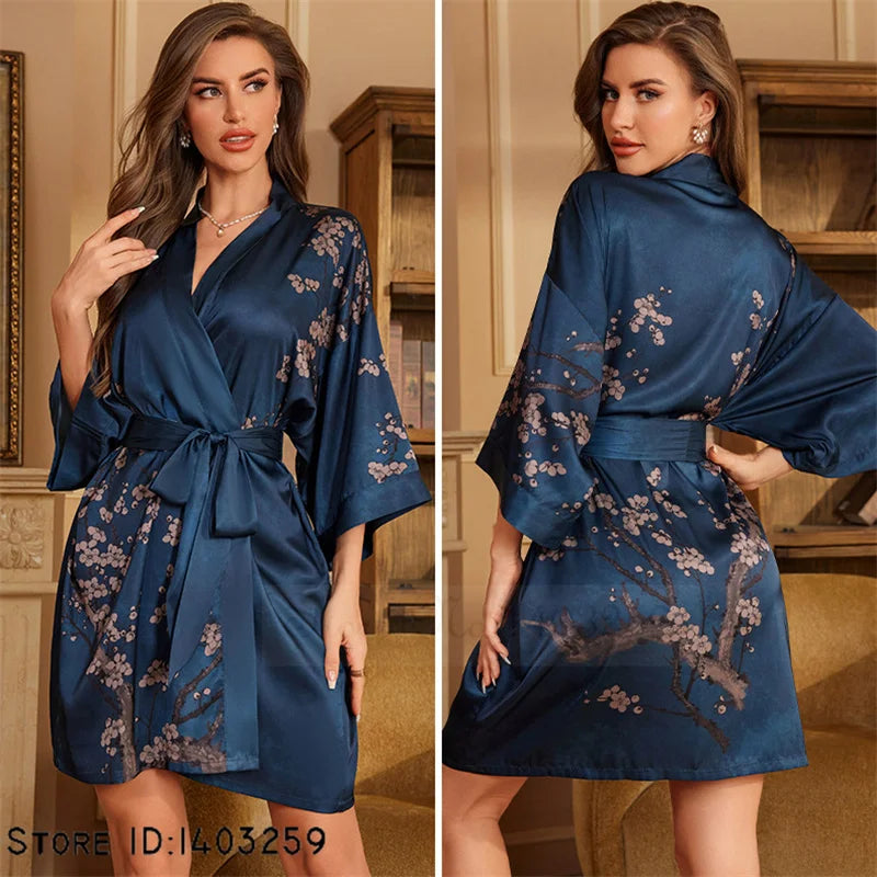 Peignoir grande taille unique Satin Polyester Femme