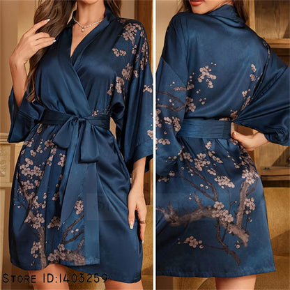 Peignoir grande taille unique Satin Polyester Femme