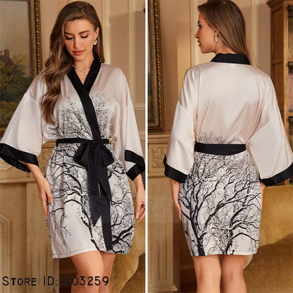 Peignoir grande taille unique Satin Polyester Femme