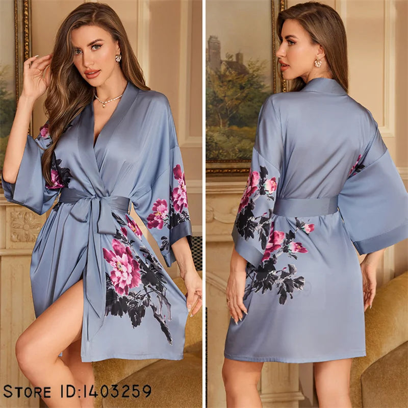 Peignoir grande taille unique Satin Polyester Femme