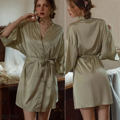 Peignoir grande taille unique Satin Polyester Femme
