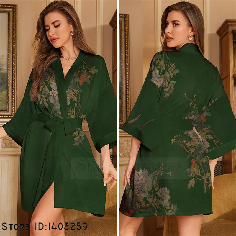 Peignoir grande taille unique Satin Polyester Femme