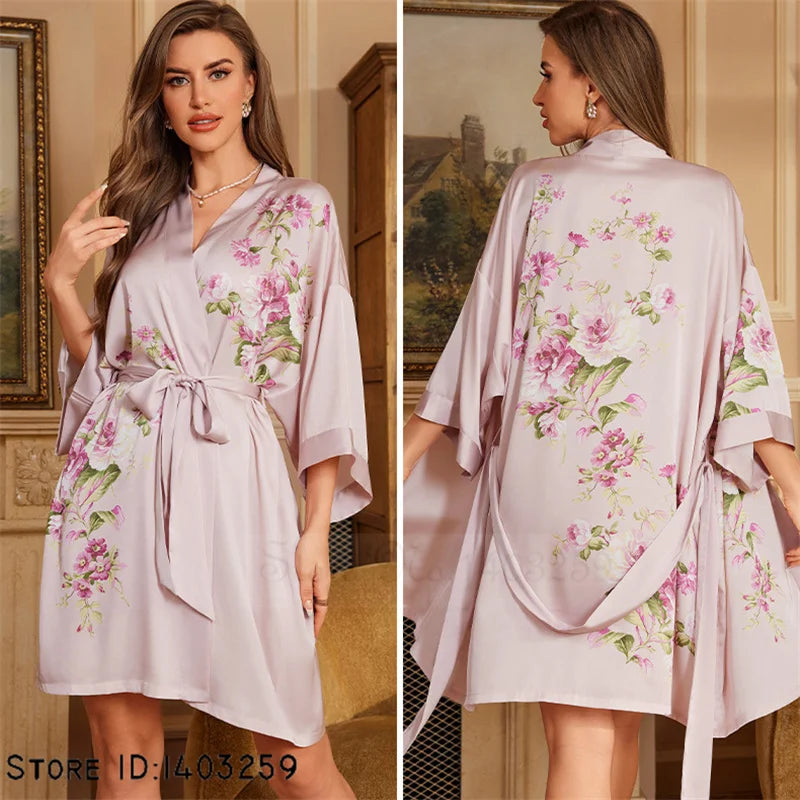 Peignoir grande taille unique Satin Polyester Femme