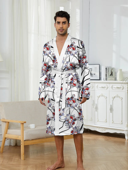 Peignoir imprimé Polyester Homme