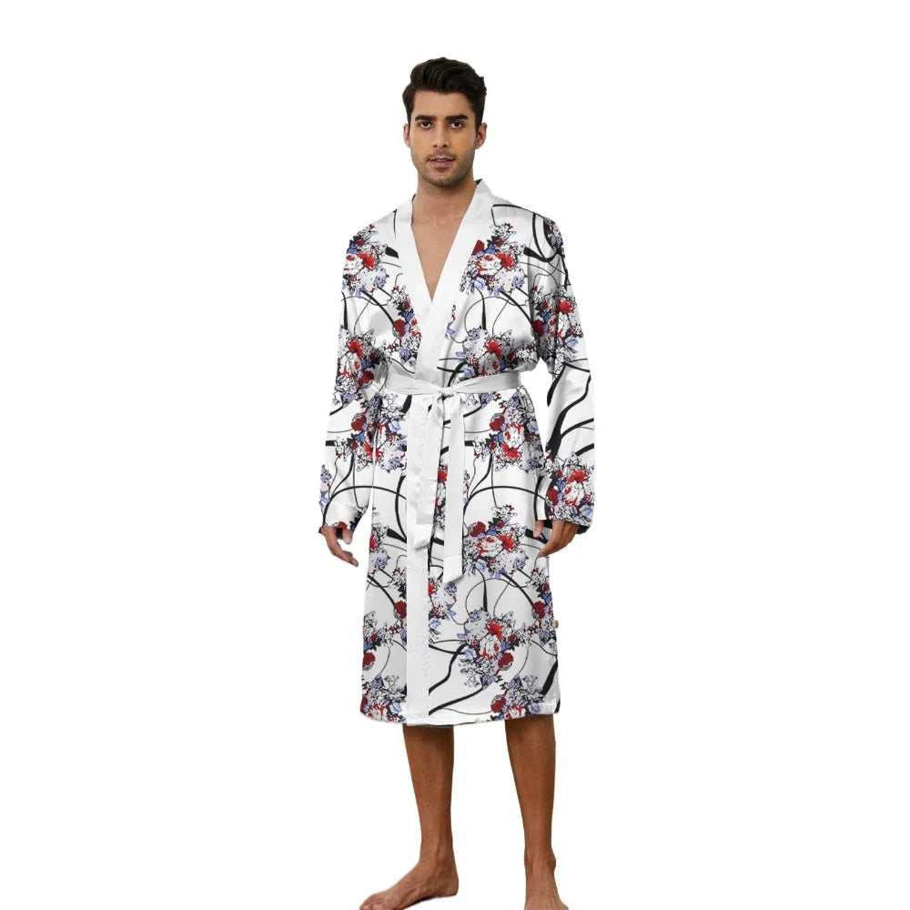 Peignoir imprimé Polyester Homme